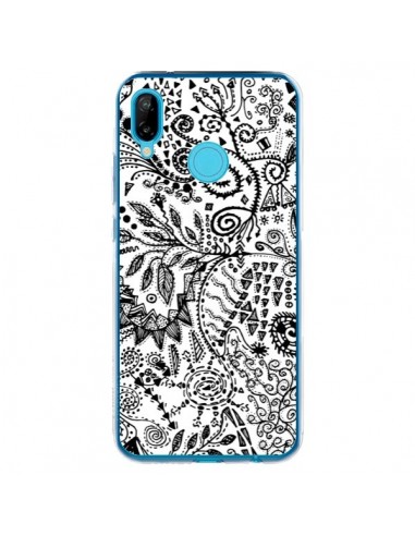 Coque Huawei P20 Lite Azteque Blanc et Noir - Eleaxart