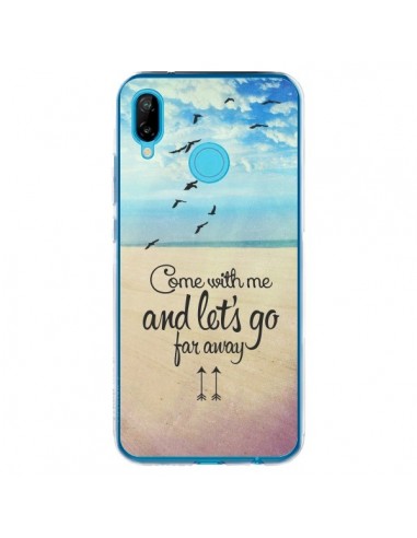 Coque Huawei P20 Lite Let's Go Far Away Beach Plage - Eleaxart