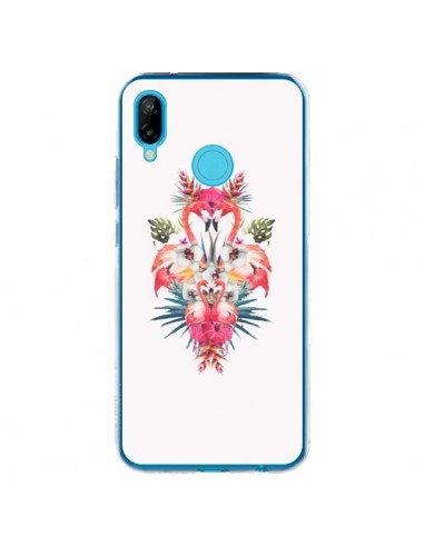 Coque Huawei P20 Lite Tropicales Flamingos Tropical Flamant Rose Summer Ete - Eleaxart