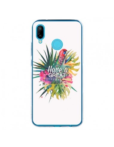 Coque Huawei P20 Lite Have a great summer Ete Perroquet Parrot - Eleaxart