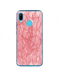 Coque Huawei P20 Lite Courbes Meandre Rouge Cerise -  Léa...