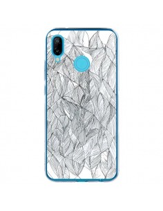 Coque Huawei P20 Lite Courbes Meandre Blanc Noir -  Léa...