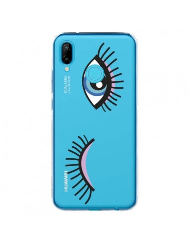 Coque Huawei P20 Lite Eyes Oeil Yeux Bleus Transparente -  Léa Clément