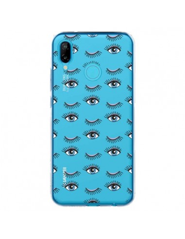 Coque Huawei P20 Lite Eyes Oeil Yeux Bleus Mosaïque Transparente -  Léa Clément