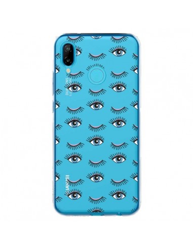 Coque Huawei P20 Lite Eyes Oeil Yeux Bleus Mosaïque Transparente -  Léa Clément