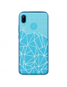 Coque Huawei P20 Lite Lignes Grilles Grid Abstract Blanc...