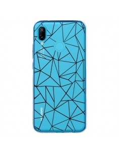 Coque Huawei P20 Lite Lignes Triangles Grid Abstract Noir...