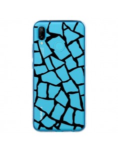 Coque Huawei P20 Lite Girafe Mosaïque Noir Transparente -...