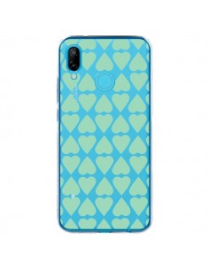 Coque Huawei P20 Lite Coeurs Heart Mint Bleu Vert...
