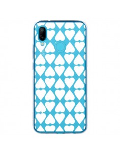 Coque Huawei P20 Lite Coeurs Heart Blanc Transparente -...