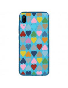 Coque Huawei P20 Lite Coeurs Heart Couleur Transparente -...