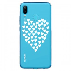 Coque Huawei P20 Lite Coeurs Heart Love Blanc...