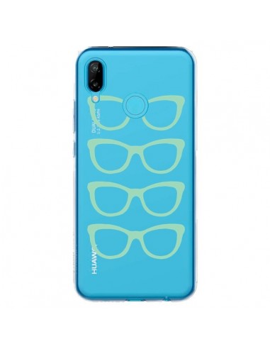 Coque Huawei P20 Lite Sunglasses Lunettes Soleil Mint Bleu Vert Transparente - Project M