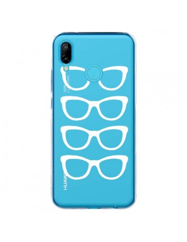 Coque Huawei P20 Lite Sunglasses Lunettes Soleil Blanc Transparente - Project M