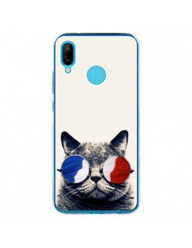 Coque Huawei P20 Lite Chat à lunettes françaises - Gusto NYC