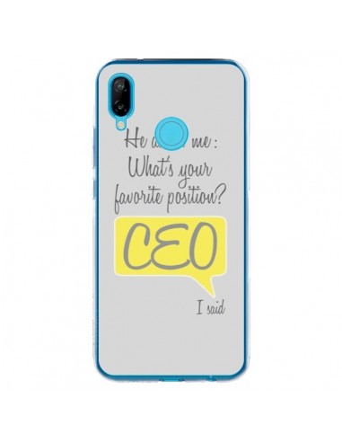 Coque Huawei P20 Lite What's your favorite position CEO I said, jaune - Shop Gasoline