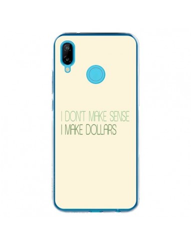 Coque Huawei P20 Lite I don't make sense, I make Dollars, beige - Shop Gasoline