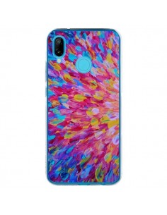 Coque Huawei P20 Lite Fleurs Bleues Roses Splash - Ebi...