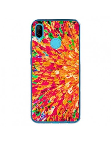 Coque Huawei P20 Lite Fleurs Oranges Neon Splash - Ebi Emporium