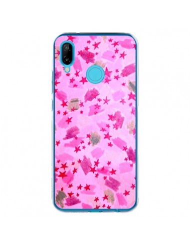 Coque Huawei P20 Lite Stars Etoiles Roses - Ebi Emporium