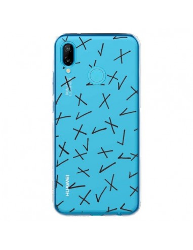 Coque Huawei P20 Lite Cross Croix Check Transparente - Ebi Emporium