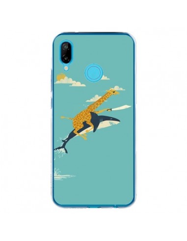 Coque Huawei P20 Lite Girafe Epee Requin Volant - Jay Fleck