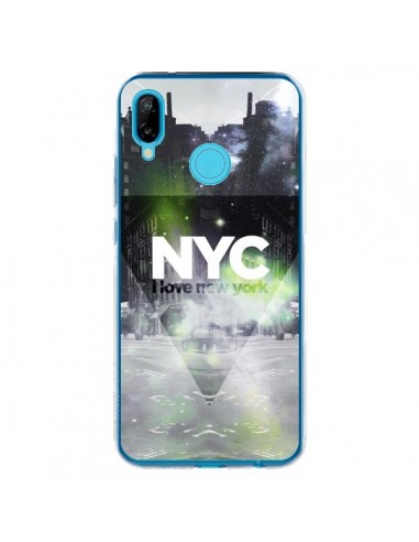 Coque Huawei P20 Lite I Love New York City Vert - Javier Martinez