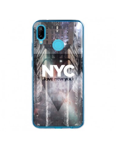 Coque Huawei P20 Lite I Love New York City Violet - Javier Martinez