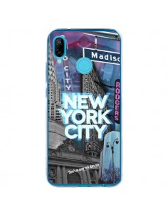 Coque Huawei P20 Lite New York City Buildings Bleu -...