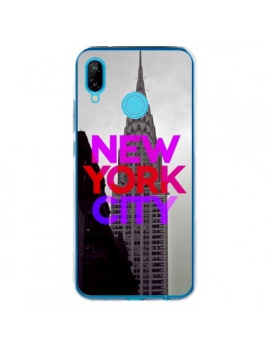 Coque Huawei P20 Lite New York City Rose Rouge - Javier Martinez