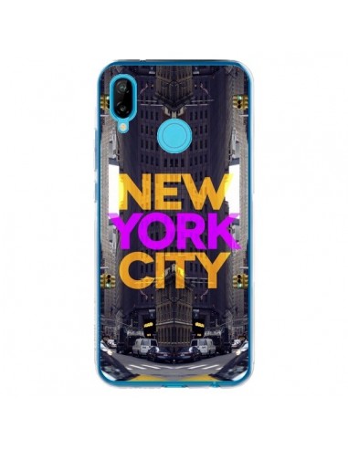 Coque Huawei P20 Lite New York City Orange Violet - Javier Martinez