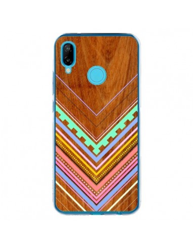 Coque Huawei P20 Lite Azteque Arbutus Pastel Bois Aztec Tribal - Jenny Mhairi