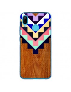 Coque Huawei P20 Lite Wooden Tribal Bois Azteque Aztec...
