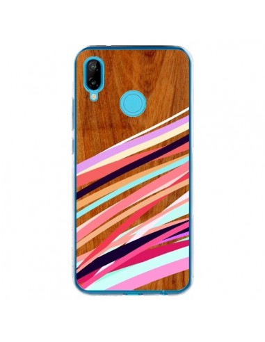 Coque Huawei P20 Lite Wooden Waves Coral Bois Azteque Aztec Tribal - Jenny Mhairi