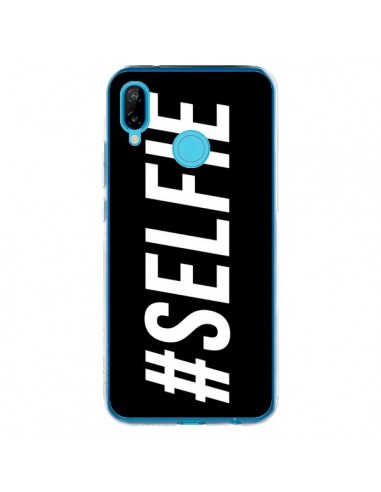 Coque Huawei P20 Lite Hashtag Selfie Noir Horizontal - Jonathan Perez