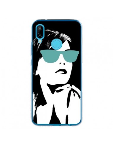 Coque Huawei P20 Lite Fille Lunettes Bleues - Jonathan Perez