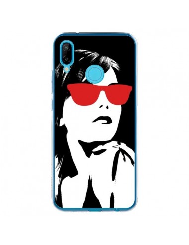 Coque Huawei P20 Lite Fille Lunettes Rouges - Jonathan Perez