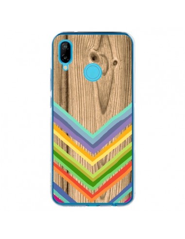 Coque Huawei P20 Lite Tribal Azteque Bois Wood - Jonathan Perez