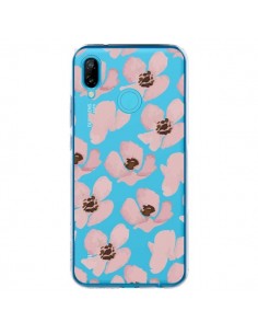 Coque Huawei P20 Lite Fleurs Roses Flower Transparente -...