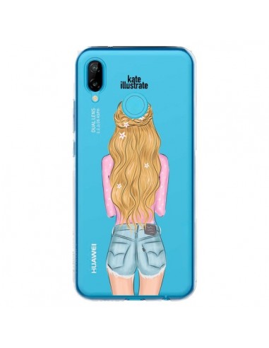 Coque Huawei P20 Lite Blonde Don't Care Transparente - kateillustrate