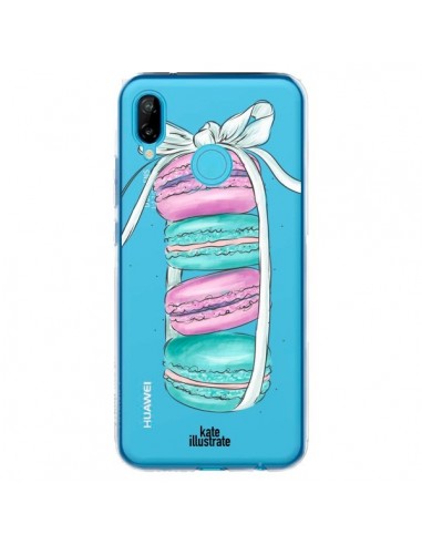 Coque Huawei P20 Lite Macarons Pink Mint Rose Transparente - kateillustrate