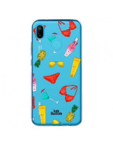 Coque Huawei P20 Lite Summer Essentials Ete Essentiel Transparente - kateillustrate