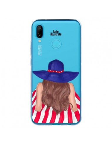 Coque Huawei P20 Lite Beah Girl Fille Plage Transparente - kateillustrate