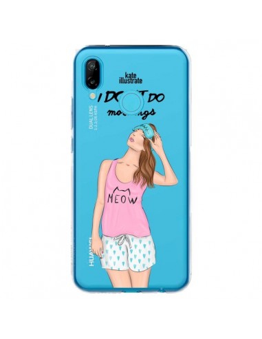 Coque Huawei P20 Lite I Don't Do Mornings Matin Transparente - kateillustrate