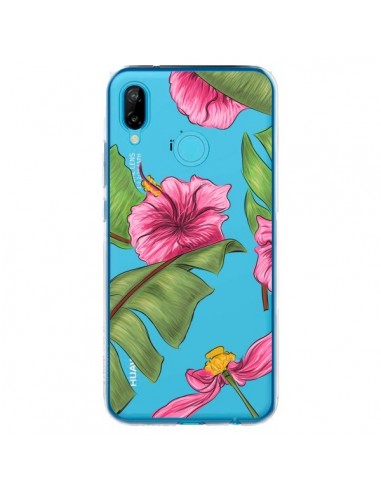 Coque Huawei P20 Lite Tropical Leaves Fleurs Feuilles Transparente - kateillustrate