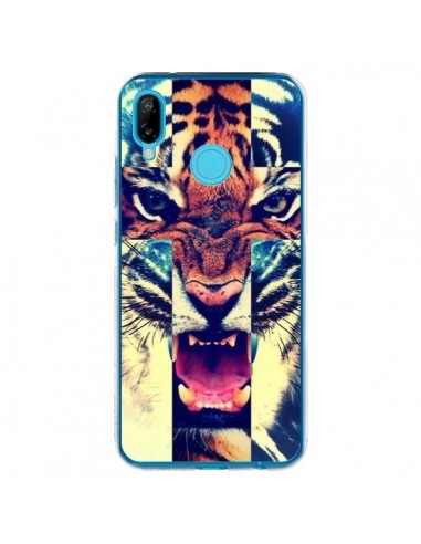 Coque Huawei P20 Lite Tigre Swag Croix Roar Tiger - Laetitia