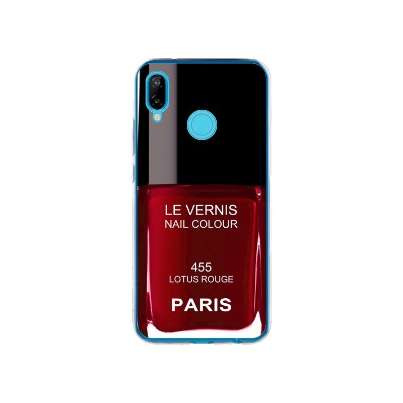 Coque Huawei P20 Lite Vernis Paris Lotus Rouge - Laetitia