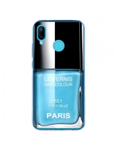 Coque Huawei P20 Lite Vernis Paris Coco Blue Bleu - Laetitia