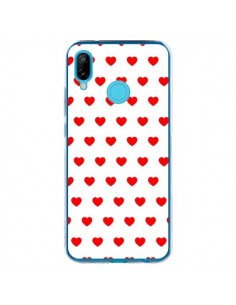 Coque Huawei P20 Lite Coeurs Rouges Fond Blanc - Laetitia