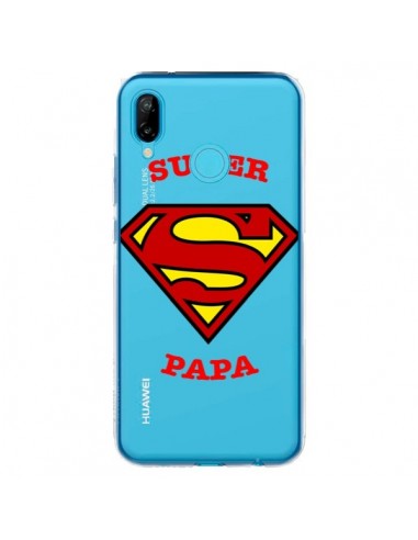 Coque Huawei P20 Lite Super Papa Transparente - Laetitia